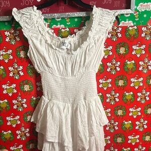 Princess Polly White love galore romper dress size 2